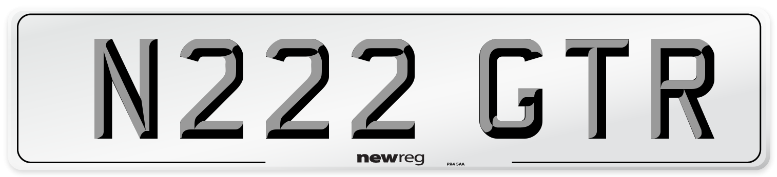N222 GTR Number Plate from New Reg